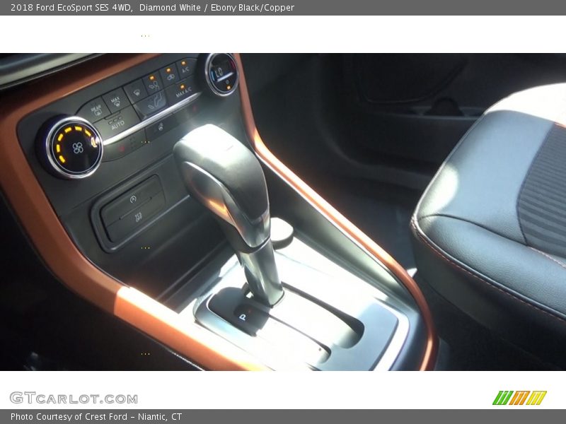 Diamond White / Ebony Black/Copper 2018 Ford EcoSport SES 4WD