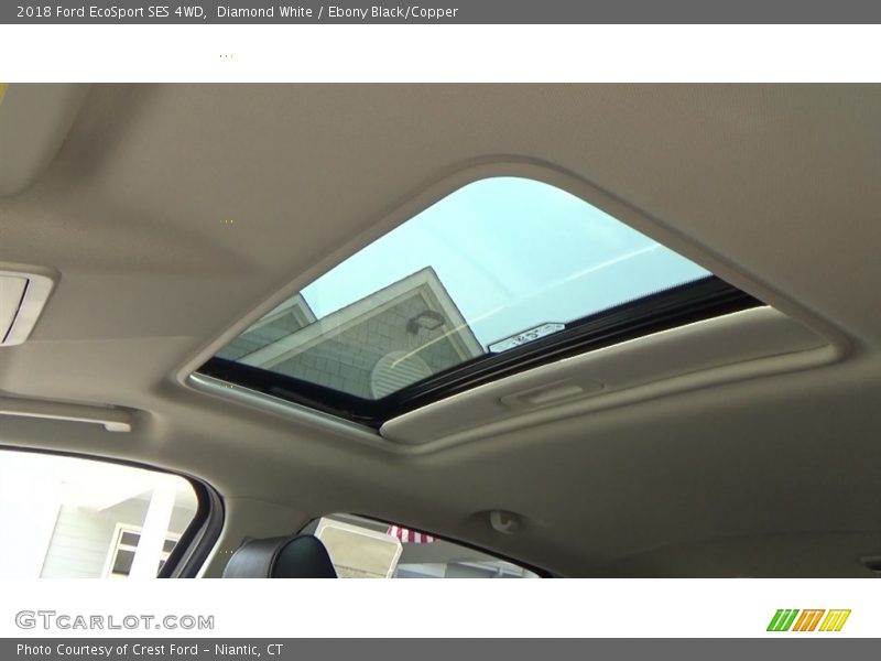 Diamond White / Ebony Black/Copper 2018 Ford EcoSport SES 4WD