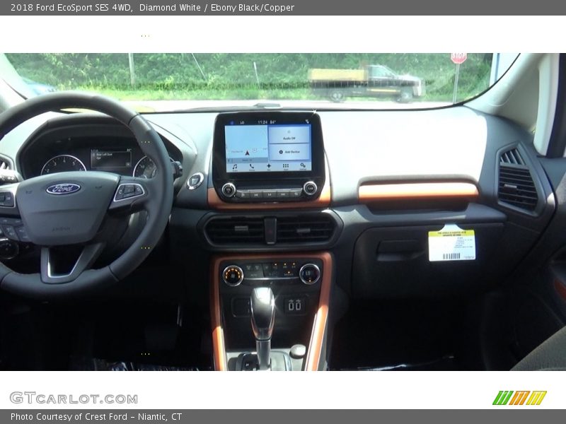 Diamond White / Ebony Black/Copper 2018 Ford EcoSport SES 4WD
