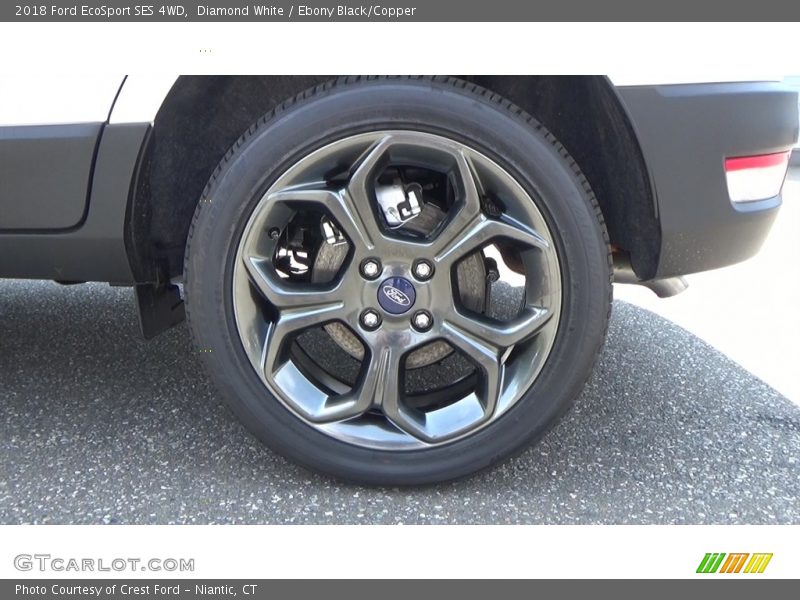 Diamond White / Ebony Black/Copper 2018 Ford EcoSport SES 4WD