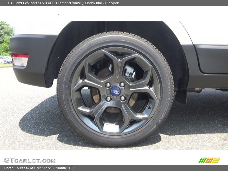 Diamond White / Ebony Black/Copper 2018 Ford EcoSport SES 4WD