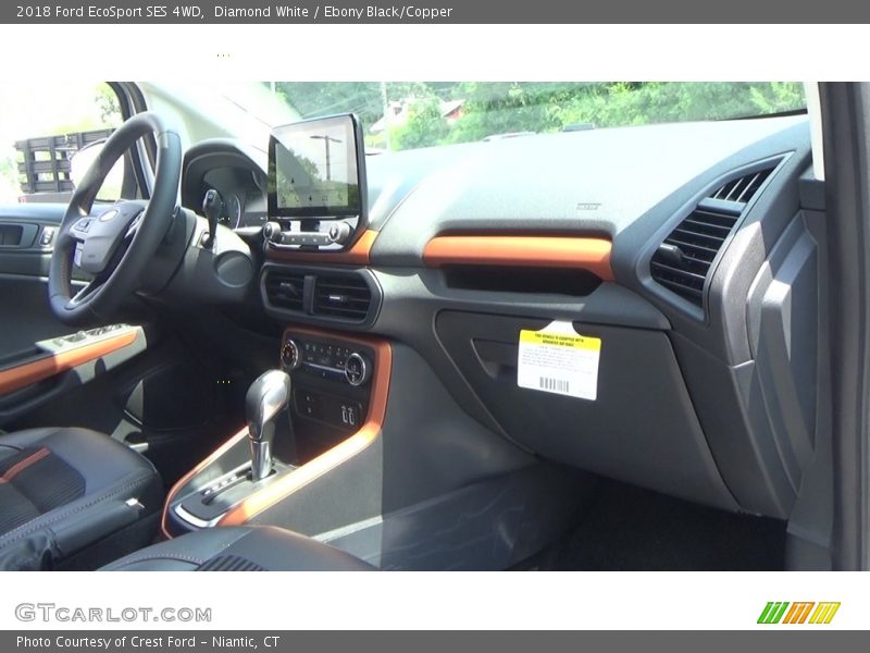 Diamond White / Ebony Black/Copper 2018 Ford EcoSport SES 4WD