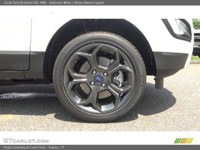 Diamond White / Ebony Black/Copper 2018 Ford EcoSport SES 4WD