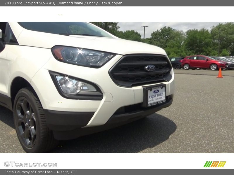 Diamond White / Ebony Black/Copper 2018 Ford EcoSport SES 4WD