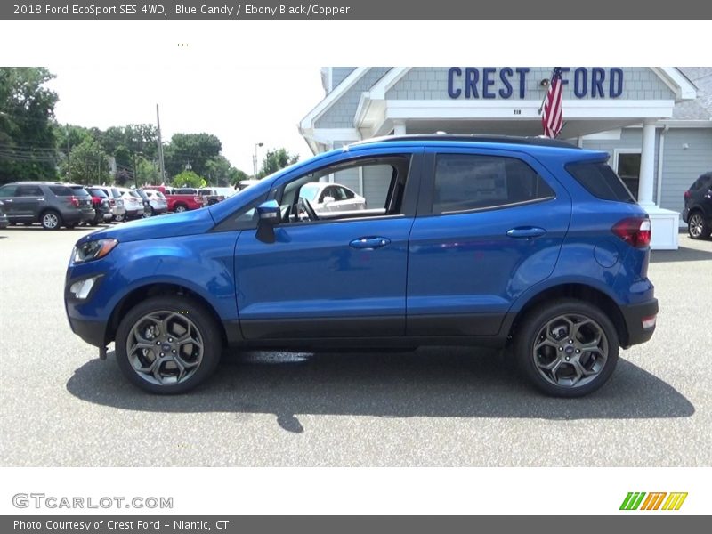Blue Candy / Ebony Black/Copper 2018 Ford EcoSport SES 4WD
