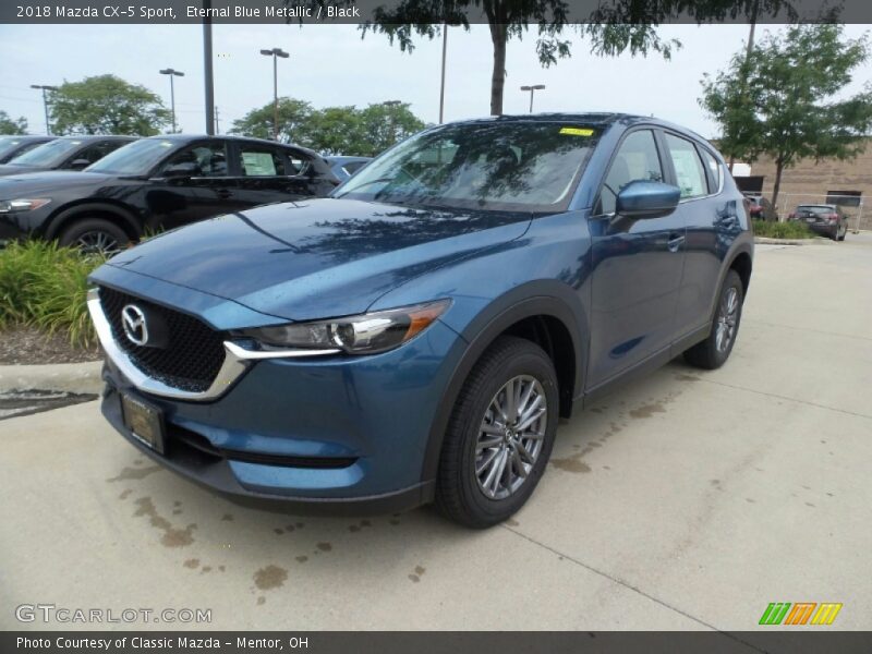 Eternal Blue Metallic / Black 2018 Mazda CX-5 Sport