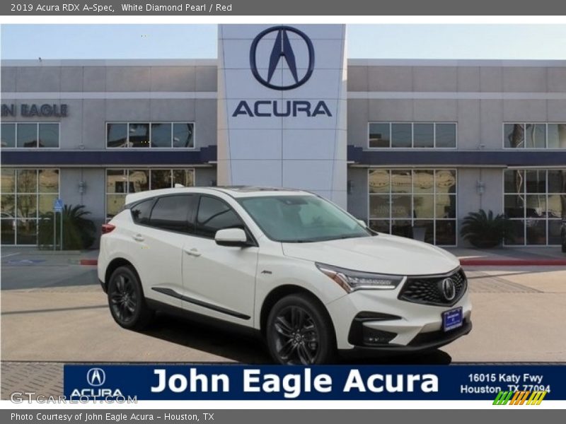 White Diamond Pearl / Red 2019 Acura RDX A-Spec