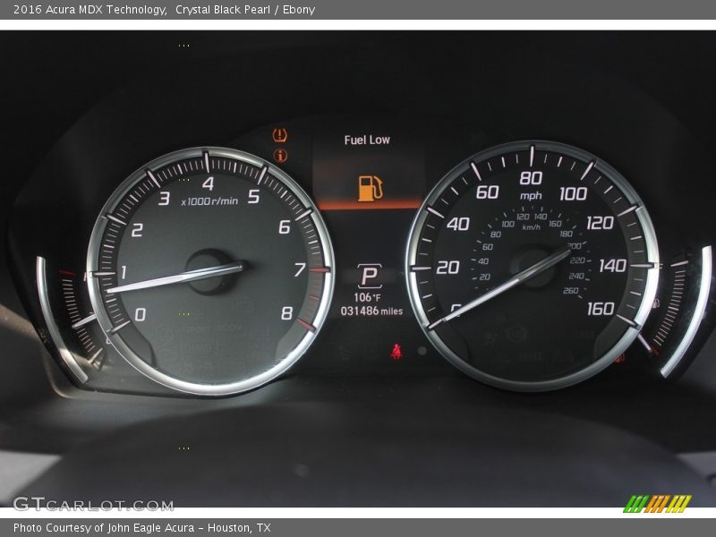 Crystal Black Pearl / Ebony 2016 Acura MDX Technology