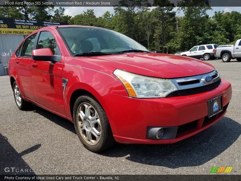 Vermillion Red / Medium Stone 2008 Ford Focus SES Sedan