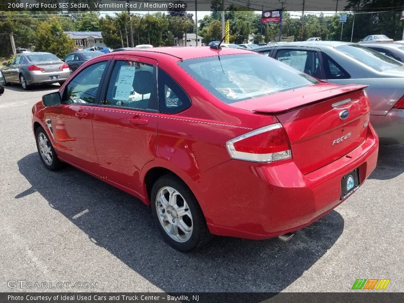 Vermillion Red / Medium Stone 2008 Ford Focus SES Sedan