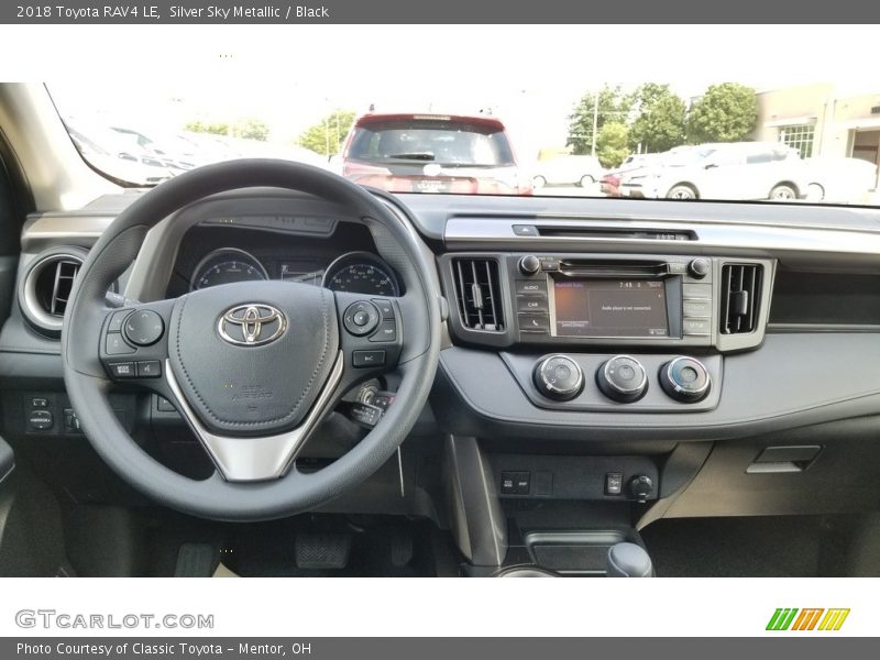 Silver Sky Metallic / Black 2018 Toyota RAV4 LE