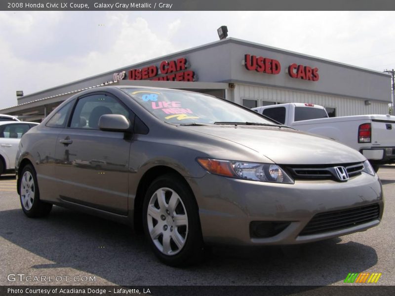 Galaxy Gray Metallic / Gray 2008 Honda Civic LX Coupe