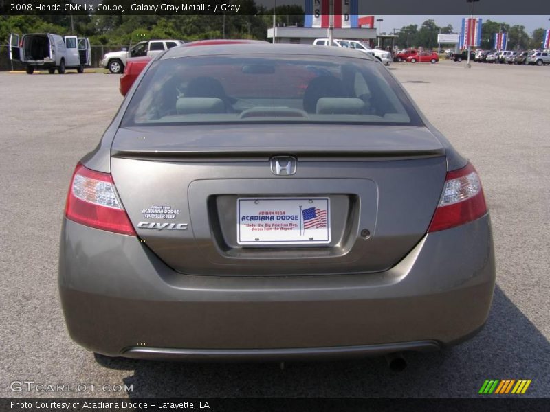 Galaxy Gray Metallic / Gray 2008 Honda Civic LX Coupe