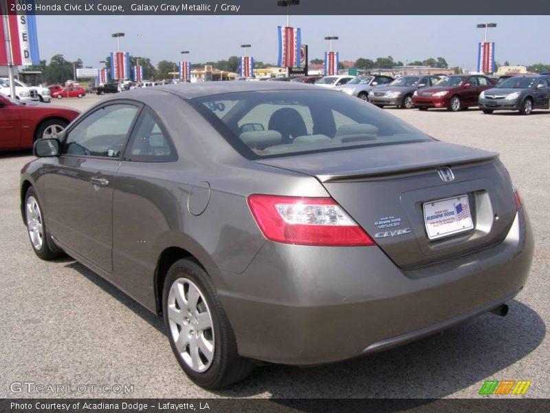 Galaxy Gray Metallic / Gray 2008 Honda Civic LX Coupe