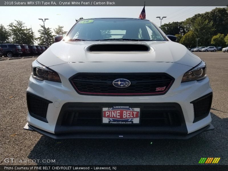 Crystal White Pearl / Carbon Black 2018 Subaru WRX STI Type RA