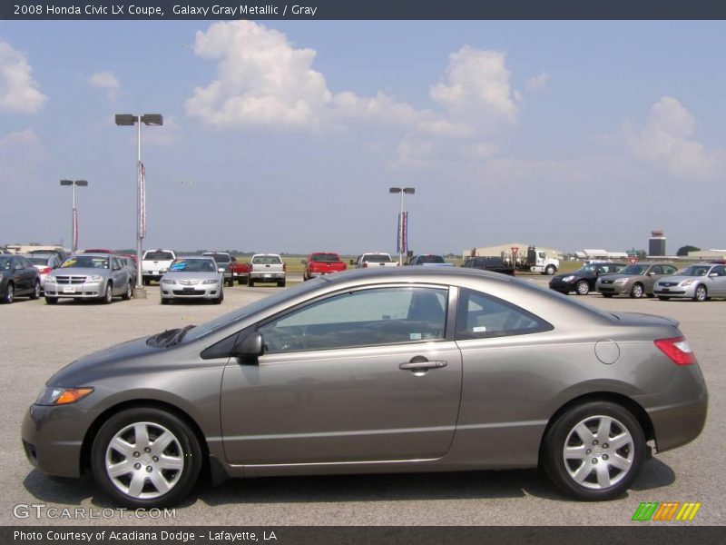 Galaxy Gray Metallic / Gray 2008 Honda Civic LX Coupe