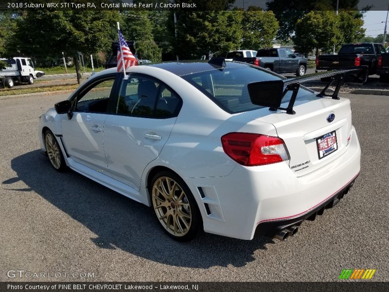 Crystal White Pearl / Carbon Black 2018 Subaru WRX STI Type RA