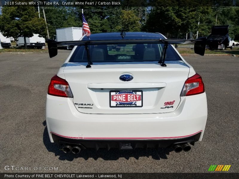 Crystal White Pearl / Carbon Black 2018 Subaru WRX STI Type RA