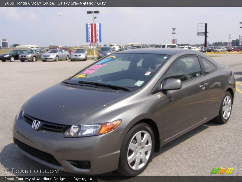 Galaxy Gray Metallic / Gray 2008 Honda Civic LX Coupe