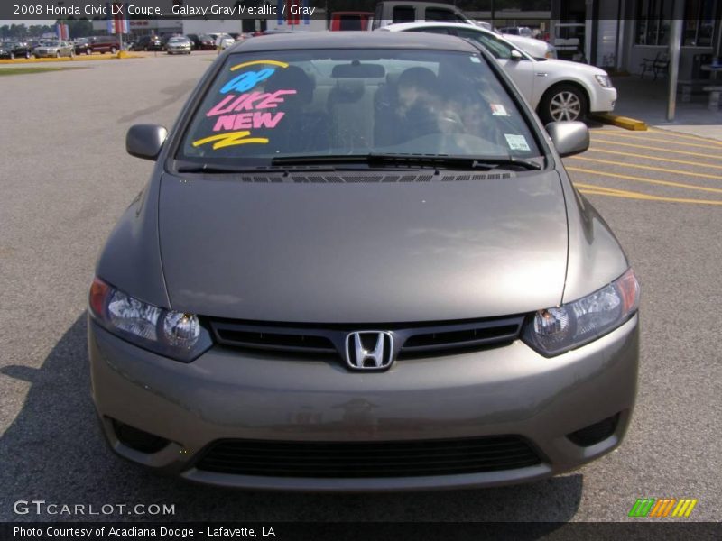 Galaxy Gray Metallic / Gray 2008 Honda Civic LX Coupe