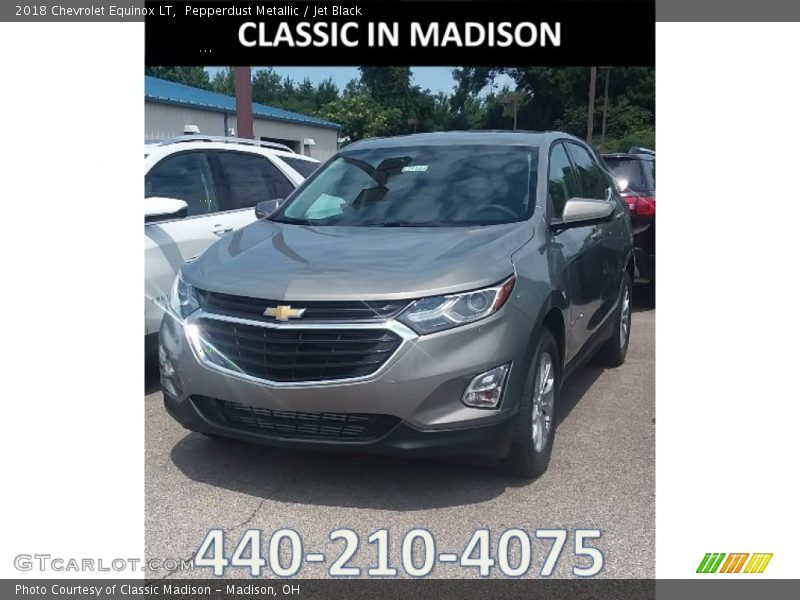 Pepperdust Metallic / Jet Black 2018 Chevrolet Equinox LT