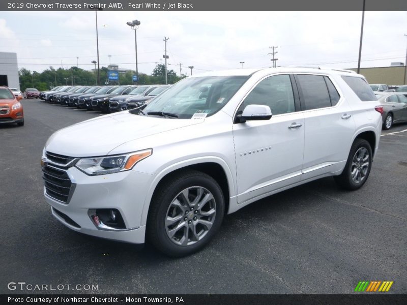 Pearl White / Jet Black 2019 Chevrolet Traverse Premier AWD