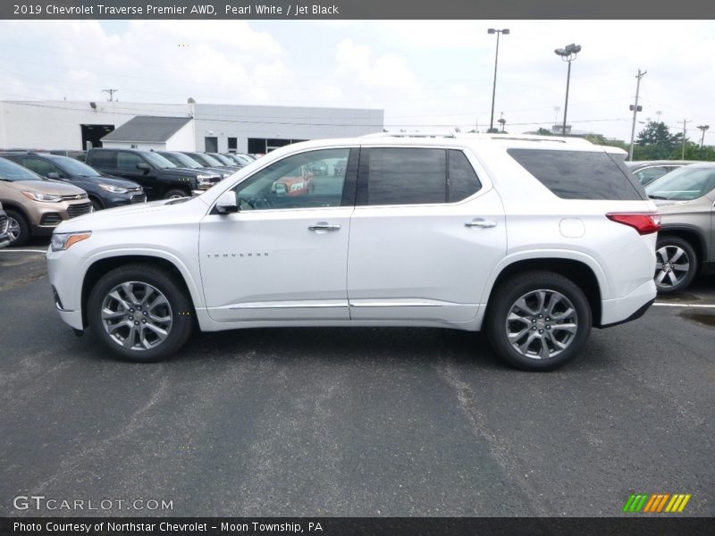 Pearl White / Jet Black 2019 Chevrolet Traverse Premier AWD