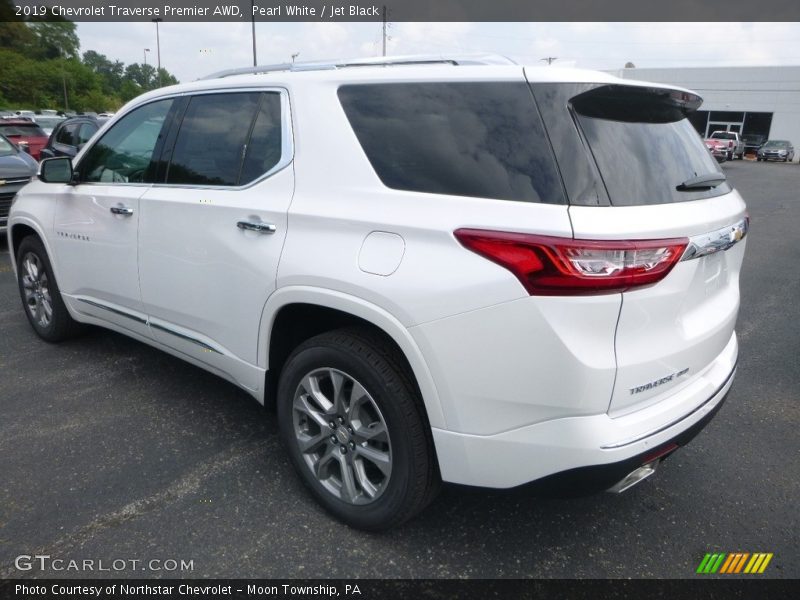 Pearl White / Jet Black 2019 Chevrolet Traverse Premier AWD