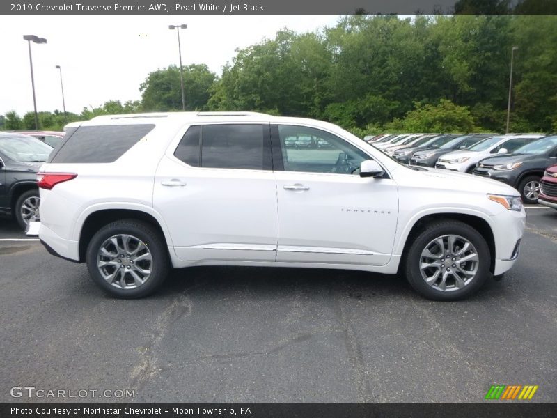 Pearl White / Jet Black 2019 Chevrolet Traverse Premier AWD