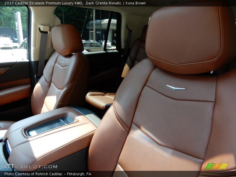 Dark Granite Metallic / Kona Brown 2017 Cadillac Escalade Premium Luxury 4WD