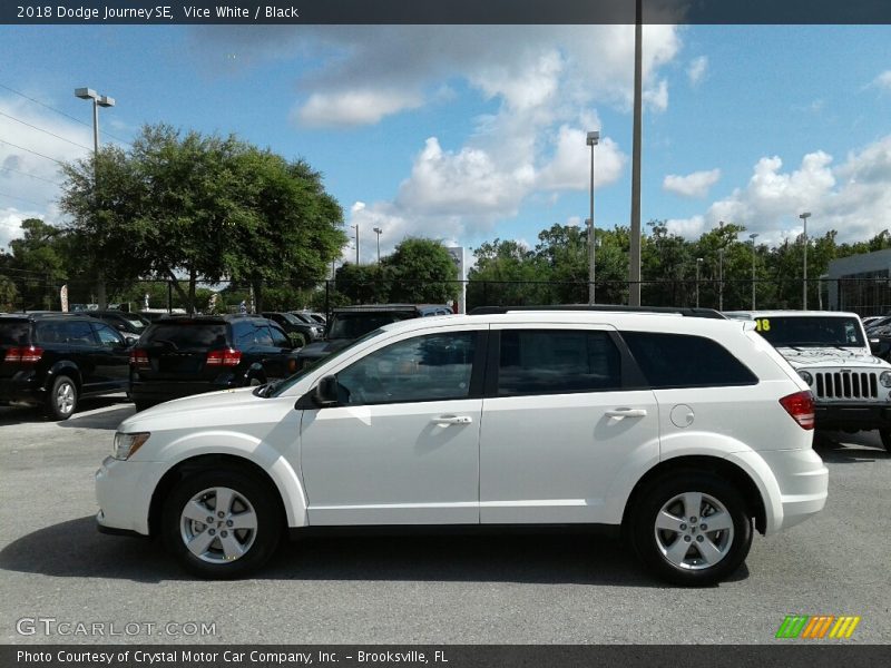 Vice White / Black 2018 Dodge Journey SE