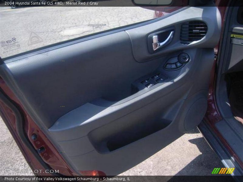 Merlot Red / Gray 2004 Hyundai Santa Fe GLS 4WD