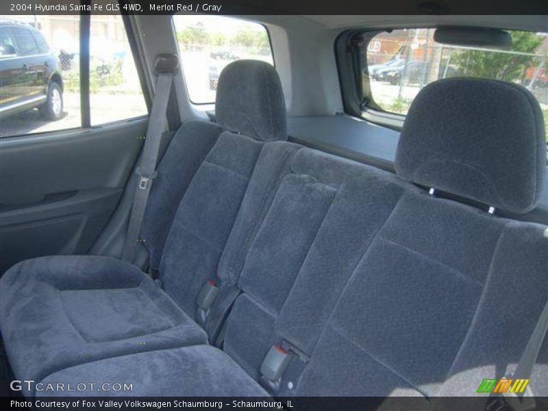 Merlot Red / Gray 2004 Hyundai Santa Fe GLS 4WD