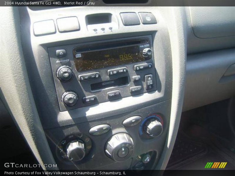 Merlot Red / Gray 2004 Hyundai Santa Fe GLS 4WD