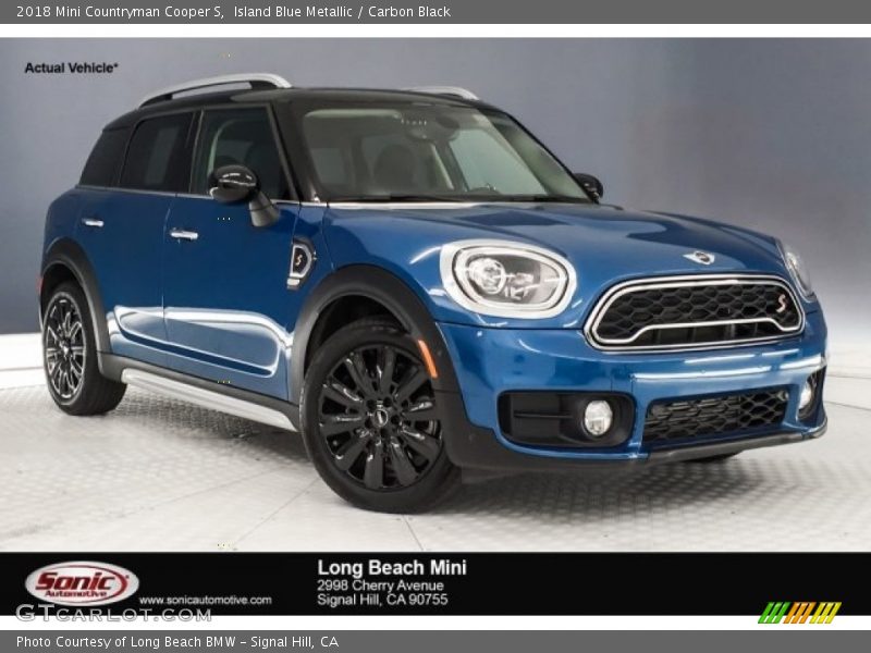 Island Blue Metallic / Carbon Black 2018 Mini Countryman Cooper S