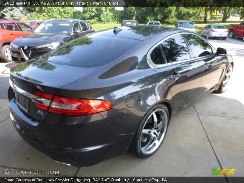 Stratus Grey Metallic / Warm Charcoal 2013 Jaguar XF 3.0 AWD