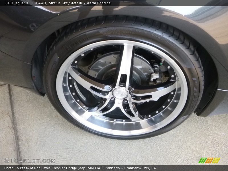 Stratus Grey Metallic / Warm Charcoal 2013 Jaguar XF 3.0 AWD