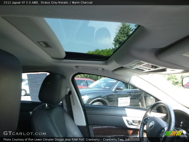 Stratus Grey Metallic / Warm Charcoal 2013 Jaguar XF 3.0 AWD