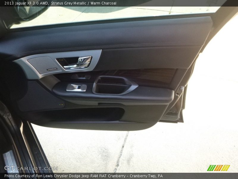 Stratus Grey Metallic / Warm Charcoal 2013 Jaguar XF 3.0 AWD