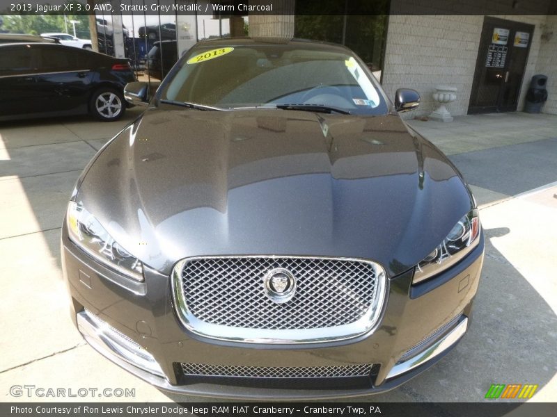 Stratus Grey Metallic / Warm Charcoal 2013 Jaguar XF 3.0 AWD