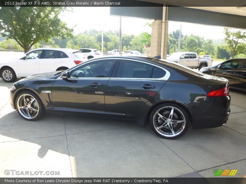 Stratus Grey Metallic / Warm Charcoal 2013 Jaguar XF 3.0 AWD