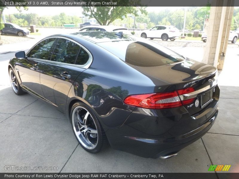 Stratus Grey Metallic / Warm Charcoal 2013 Jaguar XF 3.0 AWD