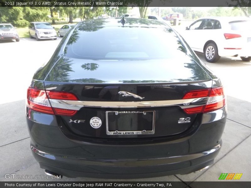 Stratus Grey Metallic / Warm Charcoal 2013 Jaguar XF 3.0 AWD
