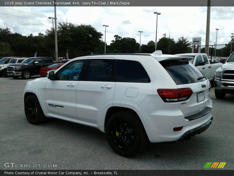 Ivory Tri-Coat / Black/Sepia 2018 Jeep Grand Cherokee Trackhawk 4x4