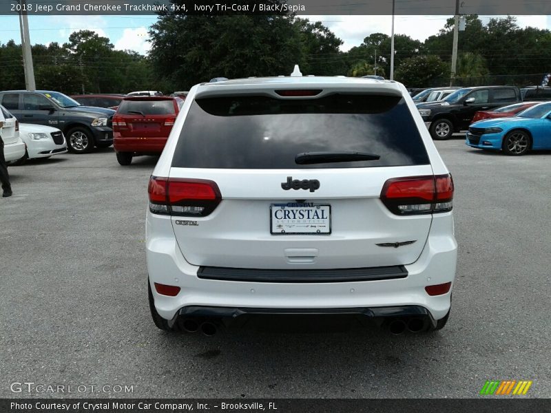 Ivory Tri-Coat / Black/Sepia 2018 Jeep Grand Cherokee Trackhawk 4x4