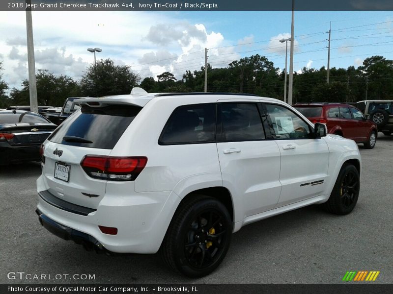 Ivory Tri-Coat / Black/Sepia 2018 Jeep Grand Cherokee Trackhawk 4x4