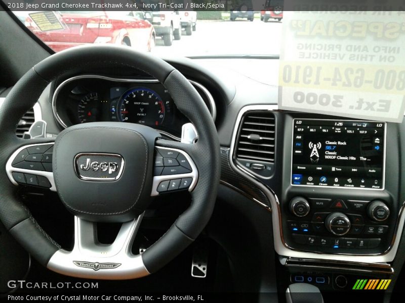 Ivory Tri-Coat / Black/Sepia 2018 Jeep Grand Cherokee Trackhawk 4x4