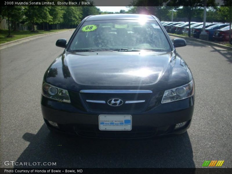 Ebony Black / Black 2008 Hyundai Sonata Limited