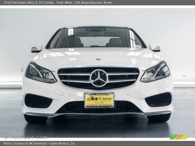 Polar White / Silk Beige/Espresso Brown 2016 Mercedes-Benz E 350 Sedan