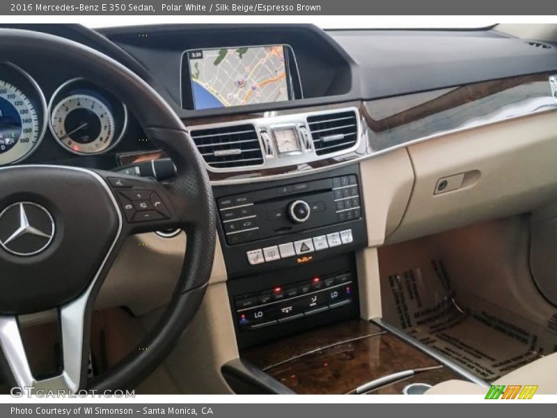 Polar White / Silk Beige/Espresso Brown 2016 Mercedes-Benz E 350 Sedan